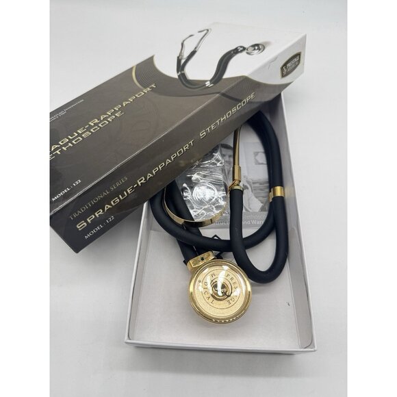 PRESTIGE MEDICAL Sprague Rappaport Stethoscope - Black/Gold -Model 122G - Picture 5 of 5